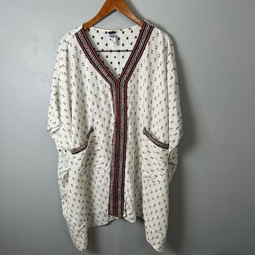 Swimsuits for All Oversized Swim Cover All Poncho/dress Fits sz 10-16 very nice - Picture 2 of 10